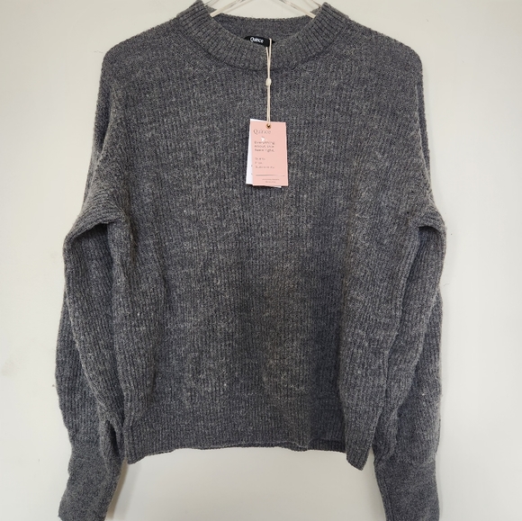 NEW Quince Baby Alpaca Wool Crew Charcoal Sz S - Picture 6 of 11